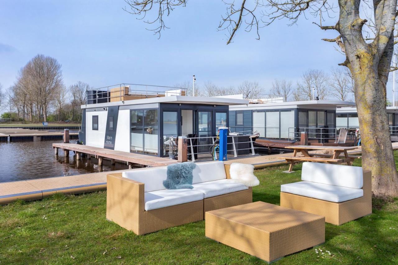 Houseboat Agua Dolce met tuin Villa Offingawier Bagian luar foto